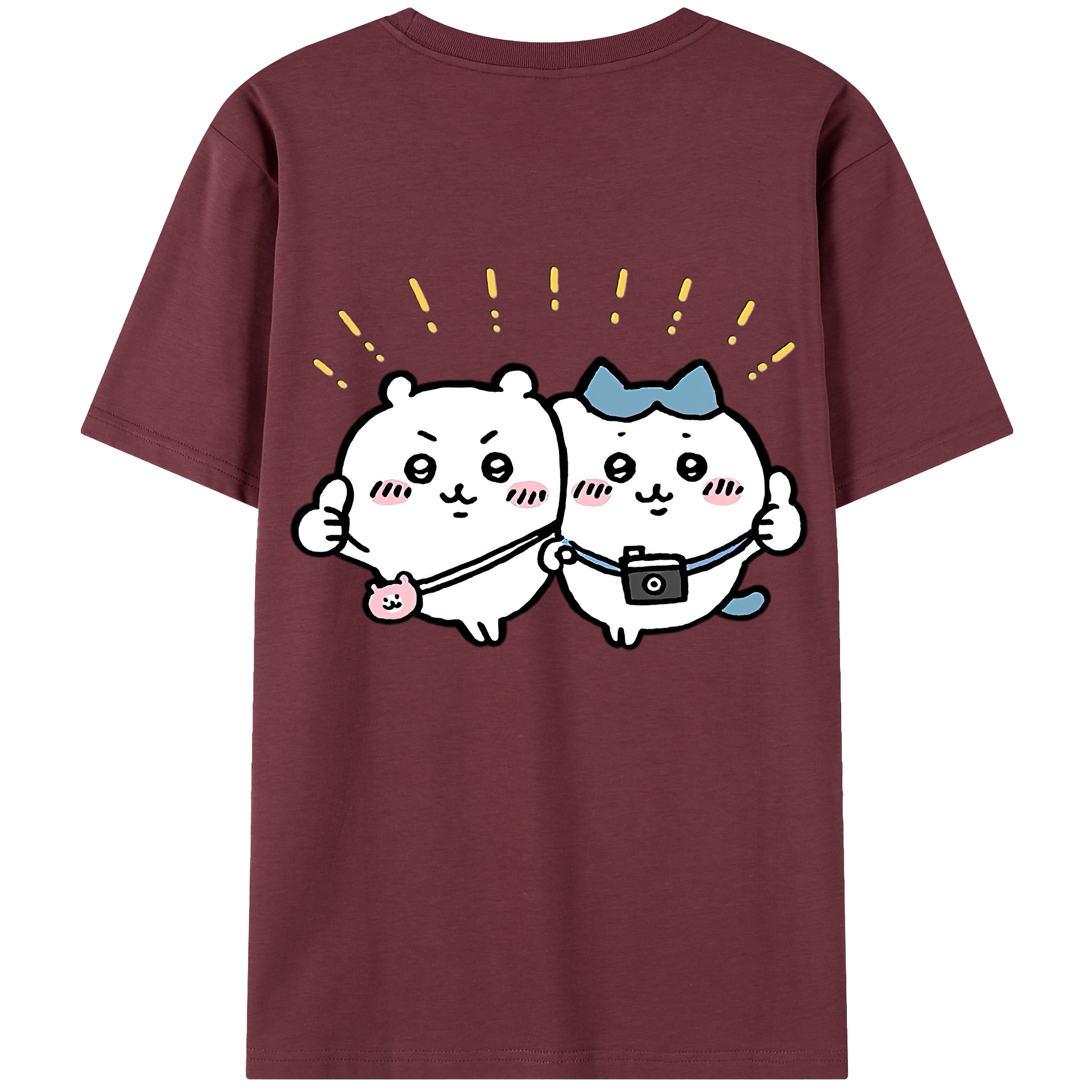 （画像用） ちいかわ ちいかわ Chii-kawa chiikawa 綿100％半袖Tシャツ（背面プリント）